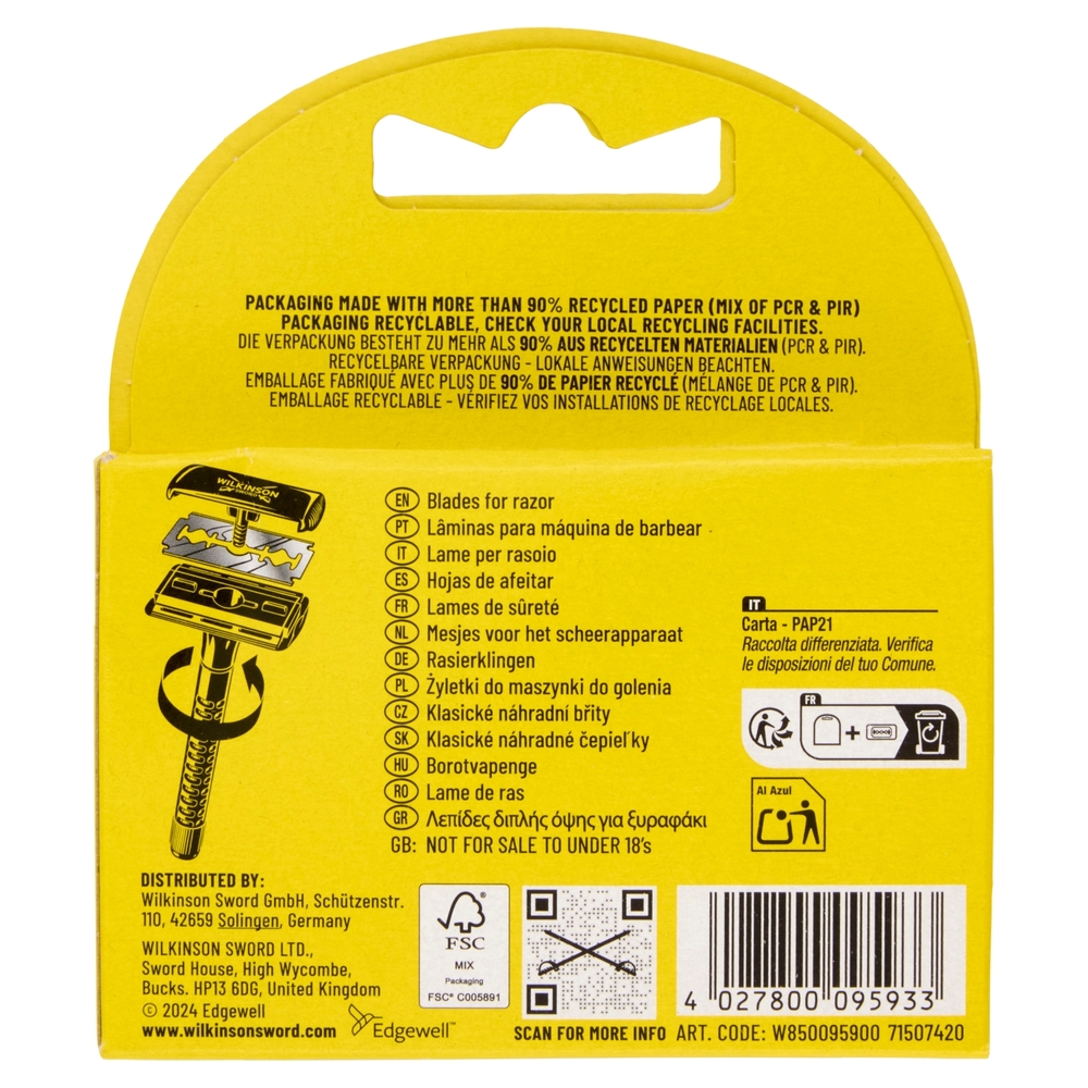 Wilkinson Sword Classic confezione di 5 lame